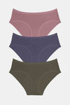 Amante Solid High Rise Three-Fourth Coverage Hipster Panty (Pack of 3 ) - Assorted — thumbnail 1